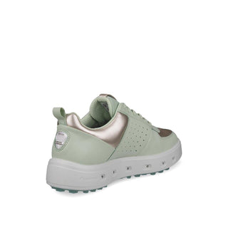 Ecco Golf Street 720 Waterproof Ladies Golf Shoes - Gold Metallic/Matcha