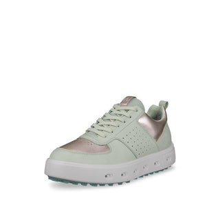 Ecco Golf Street 720 Waterproof Ladies Golf Shoes - Gold Metallic/Matcha