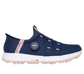 Skechers Go Golf Elite Slip In Waterproof Ladies Golf Shoes- Navy/Pink