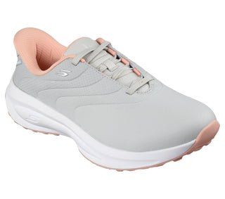 Skechers Slip-ins: Flow SI Ladies Waterproof Golf Shoes - Light Grey & Pink