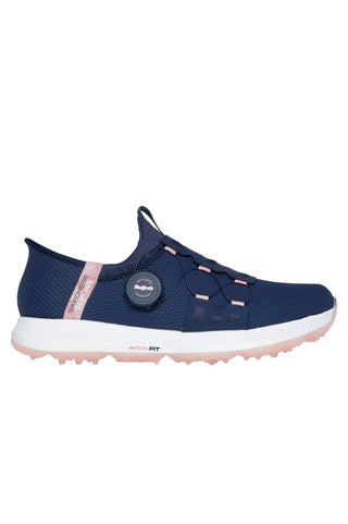 Skechers Go Golf Elite Slip In Waterproof Ladies Golf Shoes- Navy/Pink