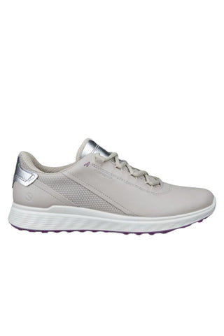 Ecco Golf S-Casual Waterproof Ladies Golf Shoes - Gravel/Silver Metallic