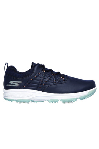 Skechers Go Golf Pro 2 Soft Spike Waterproof Ladies Golf Shoes - Navy and Turquoise
