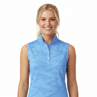 Daily Sports Jess Sleeveless Polo Shirt - Pacific
