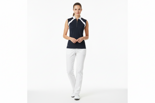 Daily Sports Carole Sleeveless Polo Shirt - Navy