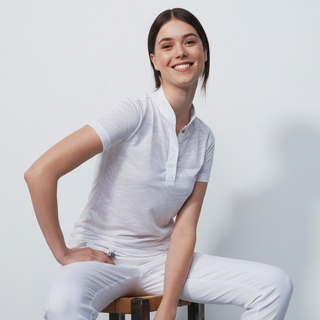 Daily Sports Ajaccio Cap Sleeve Polo Shirt - White