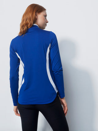 Daily Sports Vichy Ladies Golf Half Neck Polo Shirt - Spectrum Blue