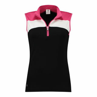 Daily Sports Ladies Calais Sleeveless Half Neck Golf Top - Black