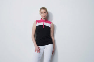 Daily Sports Ladies Calais Sleeveless Half Neck Golf Top - Black