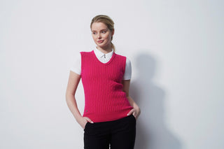 Daily Sports Ladies Madelene Vest Golf Top - Pink Tulip