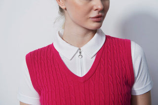 Daily Sports Ladies Madelene Vest Golf Top - Pink Tulip