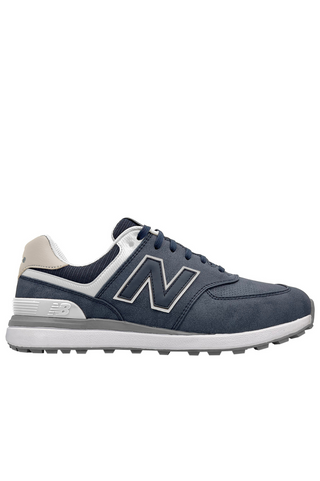 New Balance Womens Waterproof Golf Shoes - 574 Greens V2 - Spikeless Navy/White