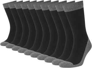 Becmoor Men's Socks (10 Pack) - UK 8-11 - Black & Grey