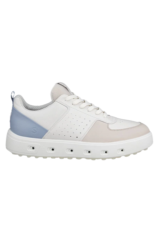 ECCO Golf Street 720 GTX Ladies Golf Shoe - White, Blue & Gravel