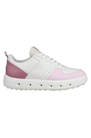 ECCO Golf Street 720 GTX Ladies Golf Shoe - White, Blush & Blossom Rose