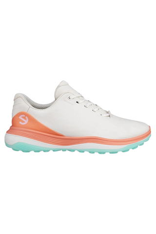 ECCO Golf LT1 Ladies Golf Shoes - White & Burnt Coral