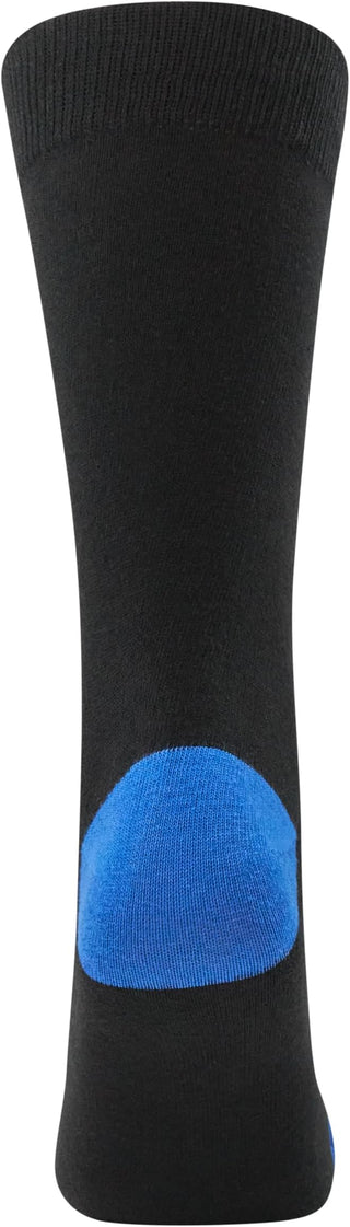 Becmoor Men's Socks (10 Pack) - UK 8-11 - Black With Multi Colour Tips