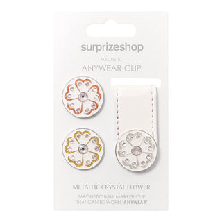 Surprizeshop Crystal Flower Ball Markers and Anywear Clip Set