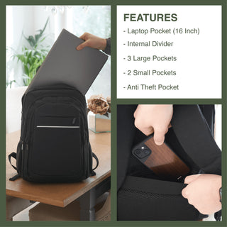 Becmoor Laptop Backpack - Navy