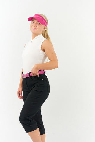 Surprizeshop Webbing Belt - Pink and White