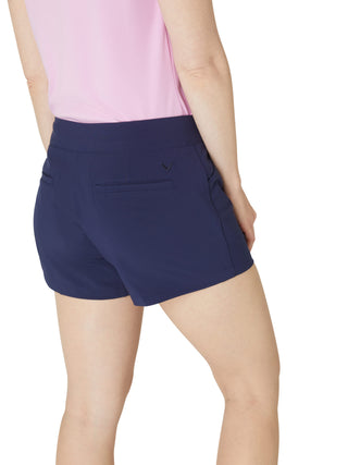Ladies Woven 4.5" Extra Short Shorts - Peacoat