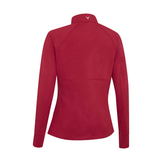 Callaway Ladies Golf Lightweight Knit Heathered ¼ Zip Top - Red Heather