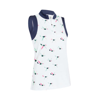 Ladies Birdie Sleeveless Golf Polo - Brilliant White
