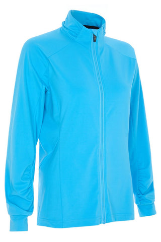 ProQuip Ladies Golf Crystal Full Zip Mid-Layer - Azure Blue