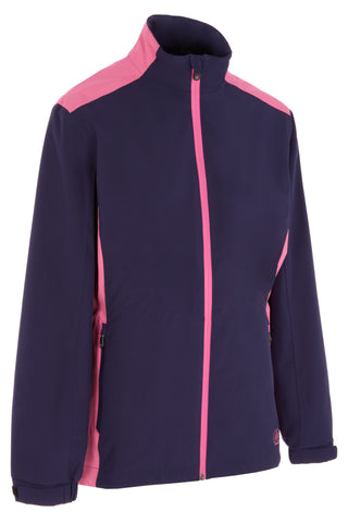 ProQuip Ladies Waterproof Darcey Rain Jacket | Navy & Pink