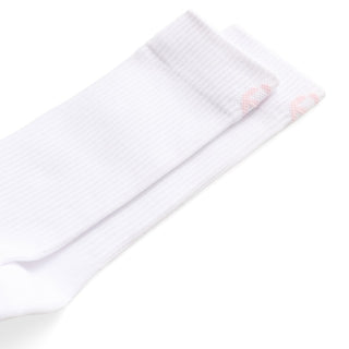 ECCO Active Everyday Mid-Cut Ladies Socks - White & Blush
