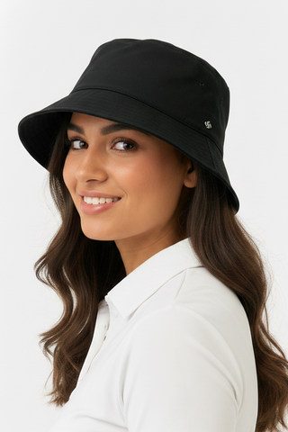 Waterproof Fleece Lined Bucket Hat - Black