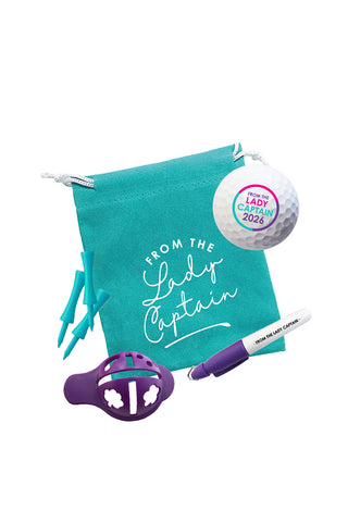 From the Lady Captain 2026 Golf Ball & Ball Liner Gift Set - Aqua