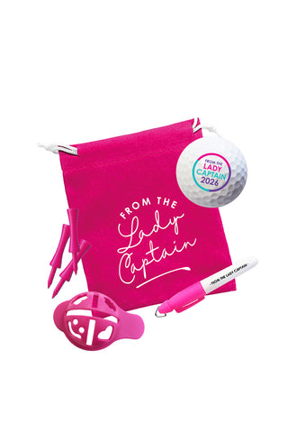 From the Lady Captain 2026 Golf Ball & Ball Liner Gift Set - Azalea Pink