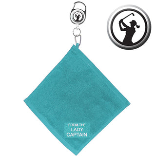 From the Lady Captain Retractable Towel - Aqua