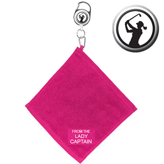 From the Lady Captain Retractable Towel - Pink