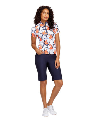 Tail Ladies Golf Nika Short Sleeve Top - Iris Cascade
