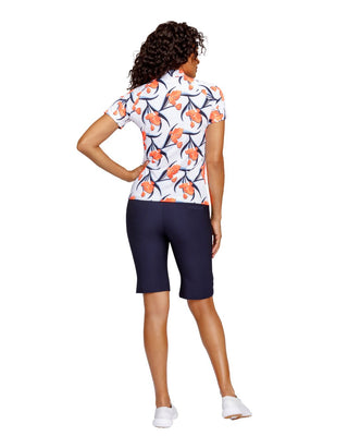 Tail Ladies Golf Nika Short Sleeve Top - Iris Cascade