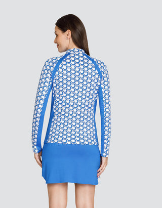 Tail Ladies Flynn Long Sleeve Polo - Marcella Geo