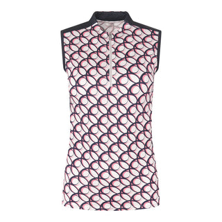 Tail Ladies Coralis Sleeveless Polo - Twlight Geo