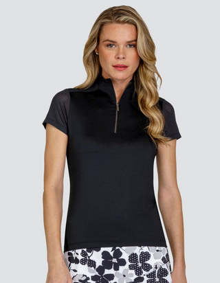 Tail Ladies Golf Nivah 6.5" Sleeve Polo - Onyx