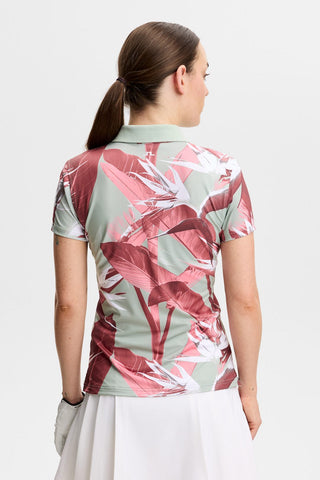 Tour Tech Print Ladies Golf Polo - Paradise Jadeite