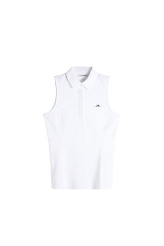 Dena Sleeveless Golf Polo - White