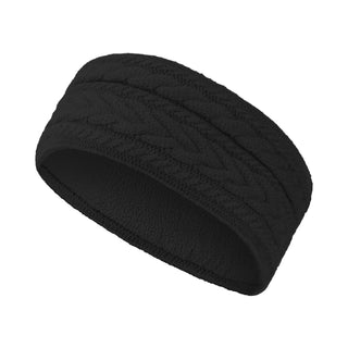 Surprizeshop Ladies Golf Knitted Black Fleece Lined Headband - Black