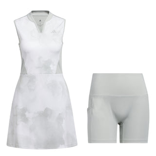 Adidas Womens Ultimate365 Tour Hybrid Printed Golf Dress - Wonder Silver