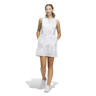 Adidas Womens Ultimate365 Tour Hybrid Printed Golf Dress - Wonder Silver
