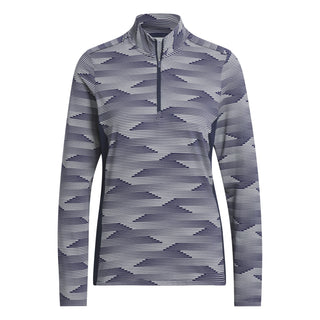 Adidas Womens Ultra Printed Long Sleeve Quarter Zip - Collegiate Navy