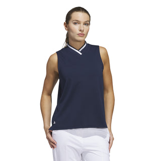 Adidas Womens Go-To Sleeveless Polo Shirt - Collegiate Navy