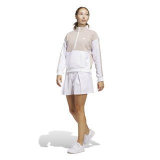 Adidas Womens Quarter Zip Golf Jacket - Wonder Taupe