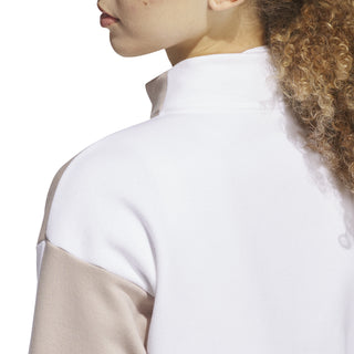 Adidas Womens Quarter Zip Golf Jacket - Wonder Taupe