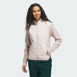 Adidas Ladies Ultimate365 Quilted Full Zip Golf Jacket - Wonder Taupe